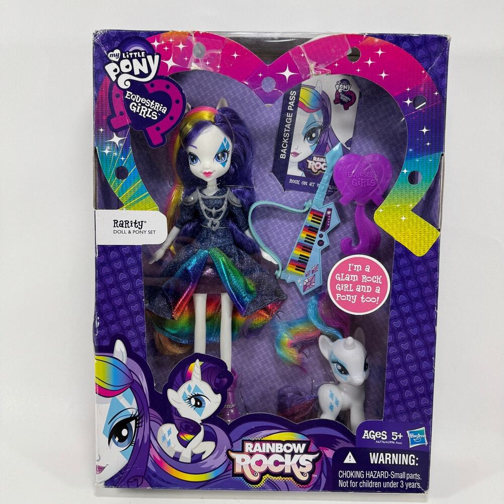 My Little Pony Equestrian Girls Rarity Rainbow Rocks 2013 Hasbro New